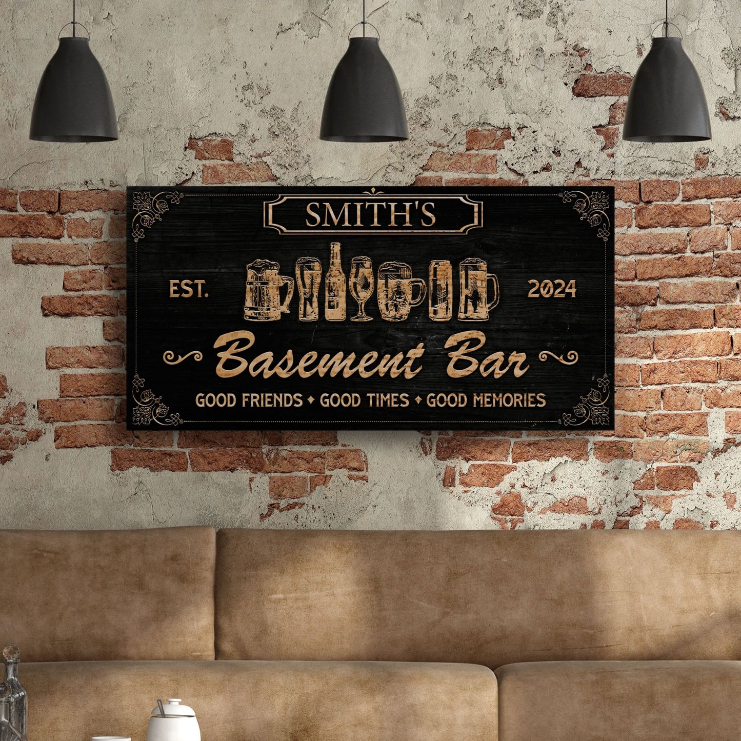 Personalized Basement Bar Sign II