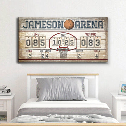 Personalized Basketball Scoreboard Sign