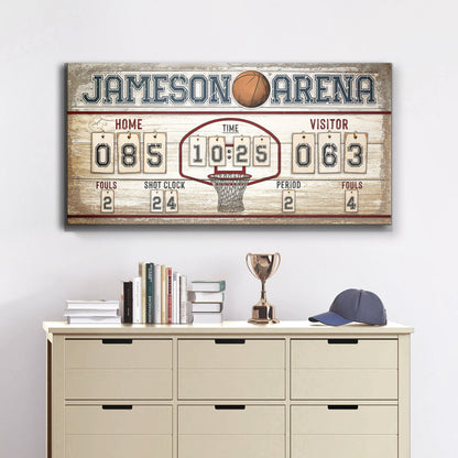 Personalized Basketball Scoreboard Sign