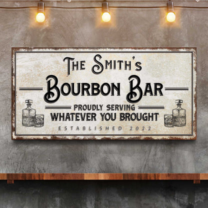 Personalized Bourbon Bar Sign
