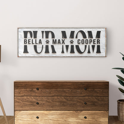Personalized Fur Mom Sign
