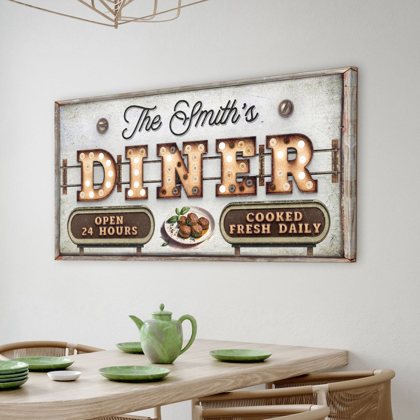 Personalized Vintage Diner Sign