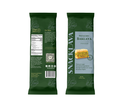 Baklava Pistachio - Snacklava® | 20 Packs