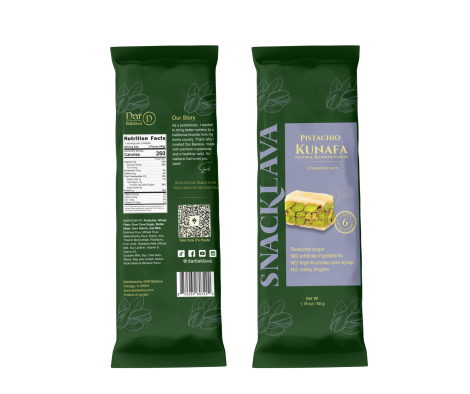 Kunafa White Pistachio - Snacklava® | 20 Packs