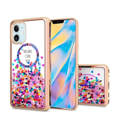 iPhone 12 5.4 Water Quicksand Glitter Case