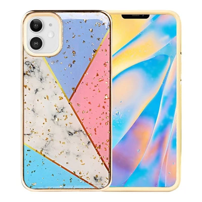 iPhone 12 5.4" Chrome Glitter Hybrid Case