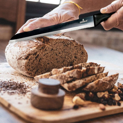 Kitchen Knife Set Kit | Red Magnetic Rack & Portable Sharpener