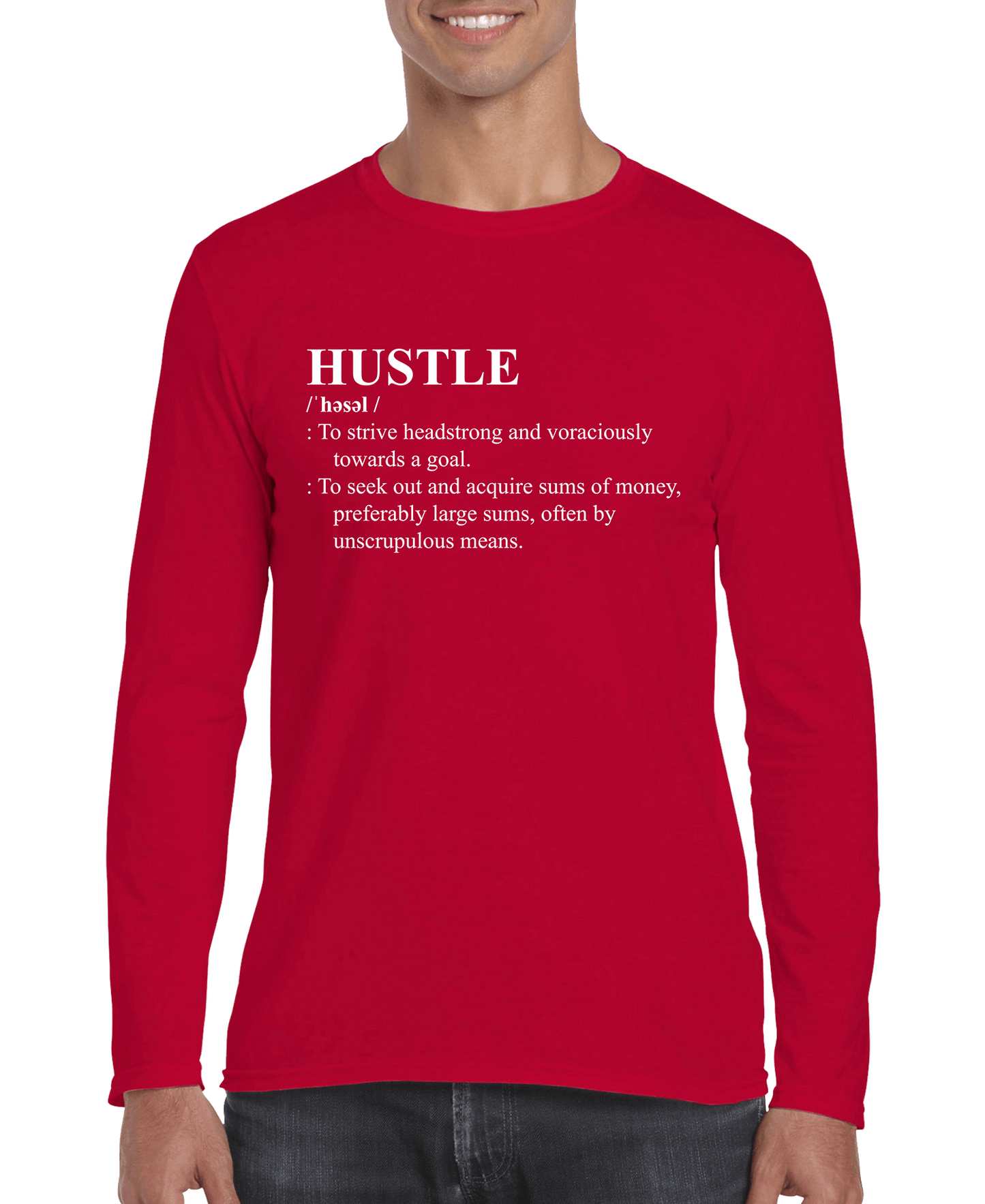 HUSTLE Definition Men's Long Sleeve Shirt