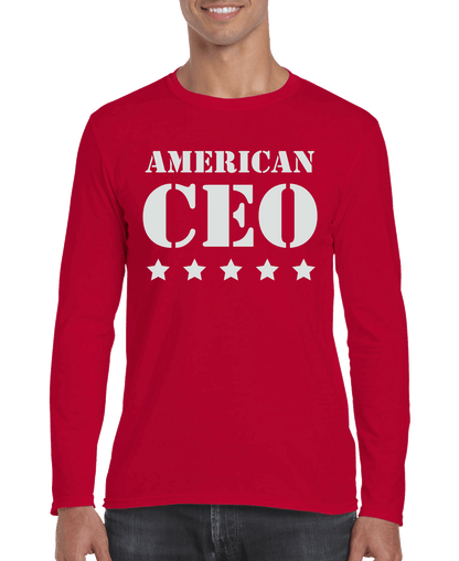 Five Star American CEO Men's Long Sleeve Shirt