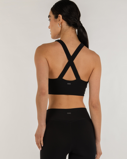 Elsa Fleece V Neck Longline Bra