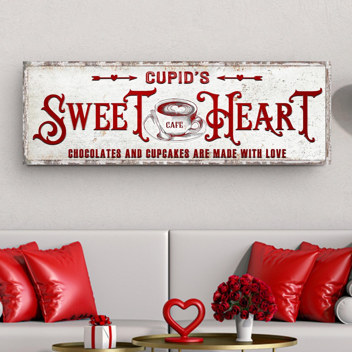 Rustic Cupid's Sweetheart Vintage Sign