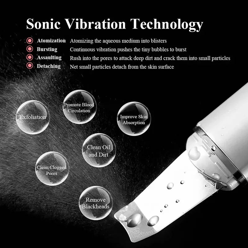 Ultrasonic Skin Scrubber for Deep Blackhead Removal