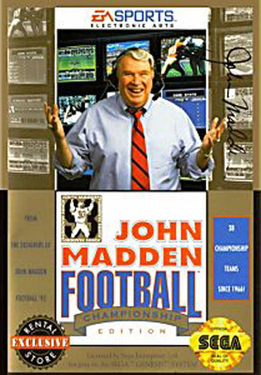 John Madden Football '93 Championship Edition (Sega Genesis)