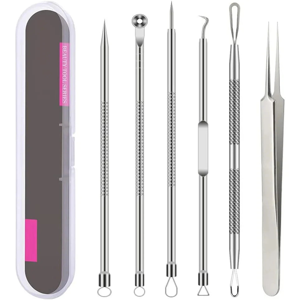 6-Piece Stainless Steel Blackhead & Pimple Removal Kit