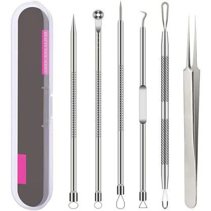 6-Piece Stainless Steel Blackhead & Pimple Removal Kit