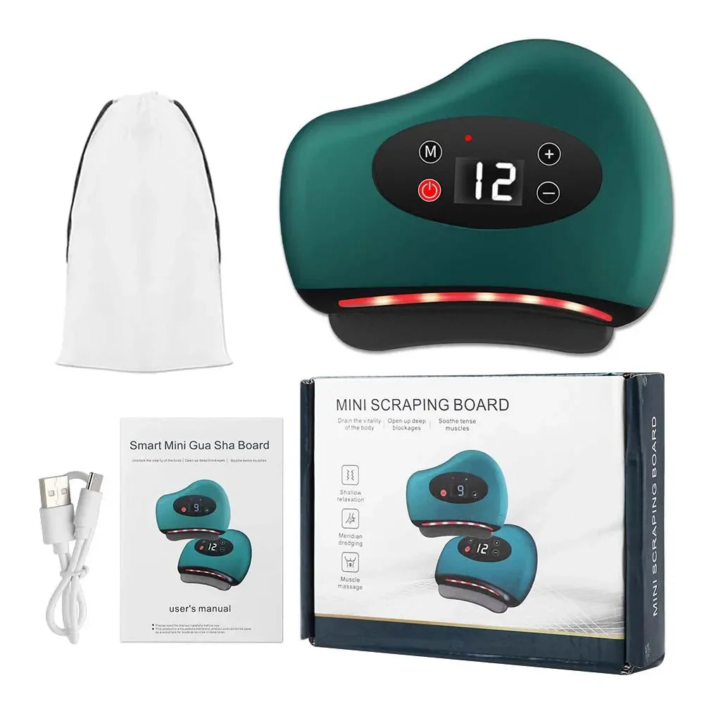 Electric Gua Sha Massager – Heat, Vibration & LED