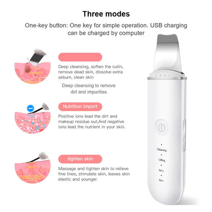 Ultrasonic Skin Scrubber for Deep Blackhead Removal