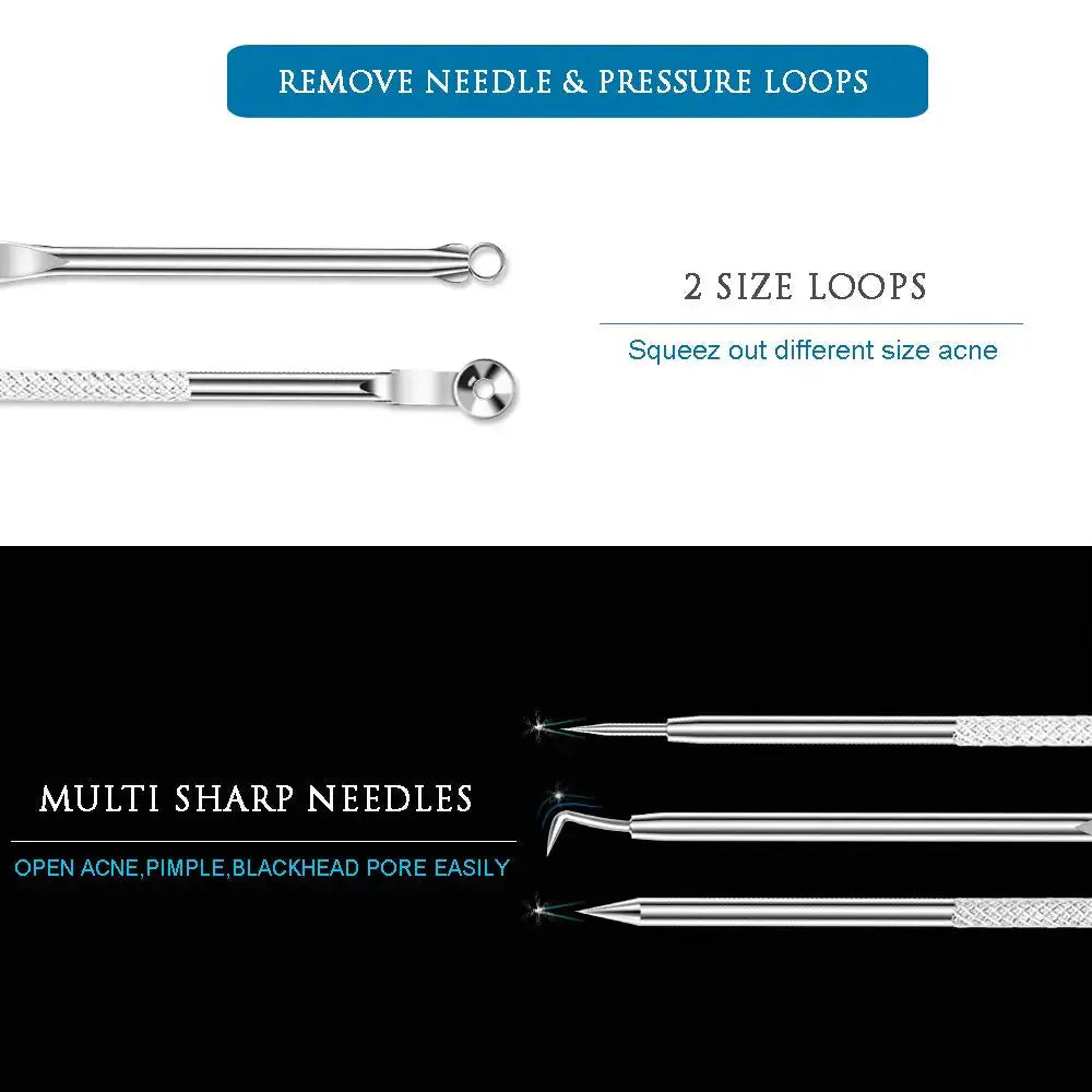 Stainless Steel Blackhead & Whitehead Extractor Kit
