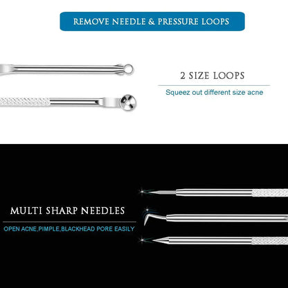 Stainless Steel Blackhead & Whitehead Extractor Kit