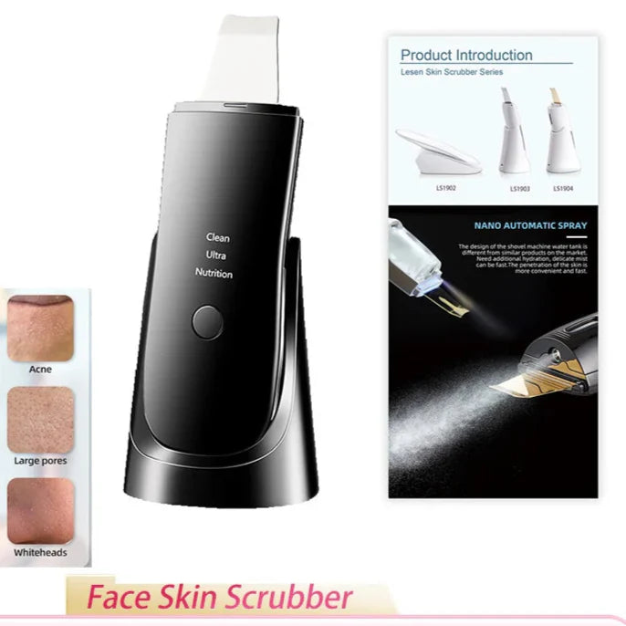 Ultrasonic Skin Scrubber Facial Cleaner