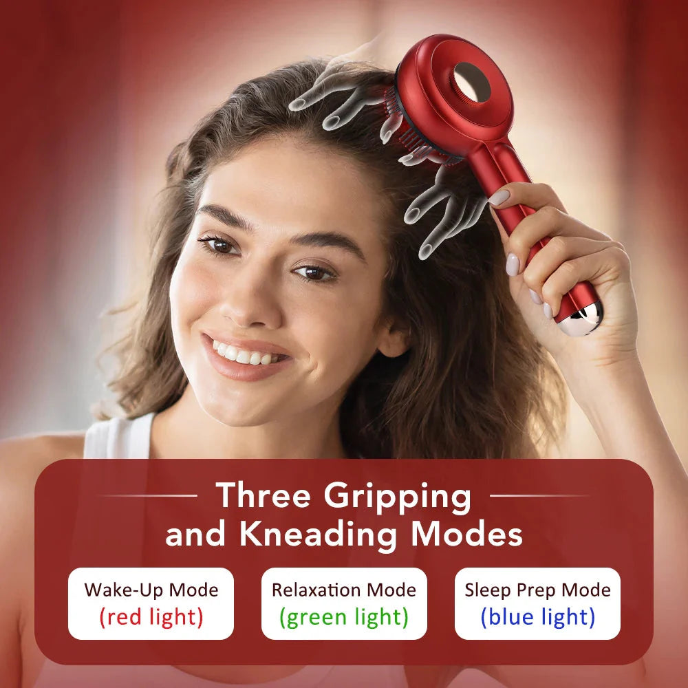 Electric Scalp Comb with 3-Color Light Therapy