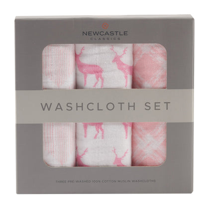 Pop of Pink Wash Cloth set 3PK
