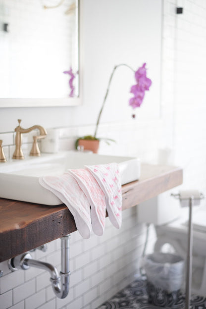 Pop of Pink Wash Cloth set 3PK