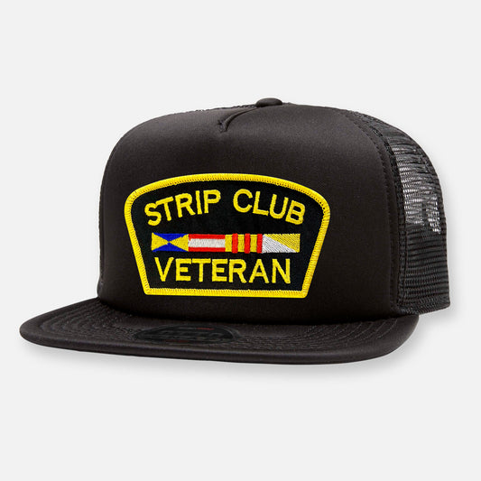 STRIP CLUB VETERAN FLAT BILL PATCH HAT