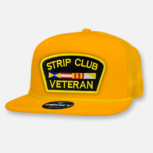 STRIP CLUB VETERAN FLAT BILL PATCH HAT