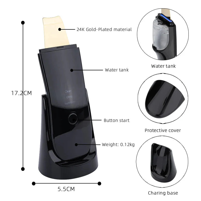 Ultrasonic Skin Scrubber Facial Cleaner