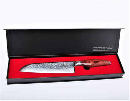 Damascus VG10 Santoku Knife – 7.25" High Carbon Japanese Blade