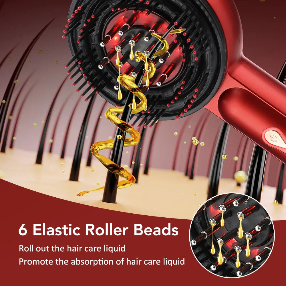 Electric Scalp Comb with 3-Color Light Therapy