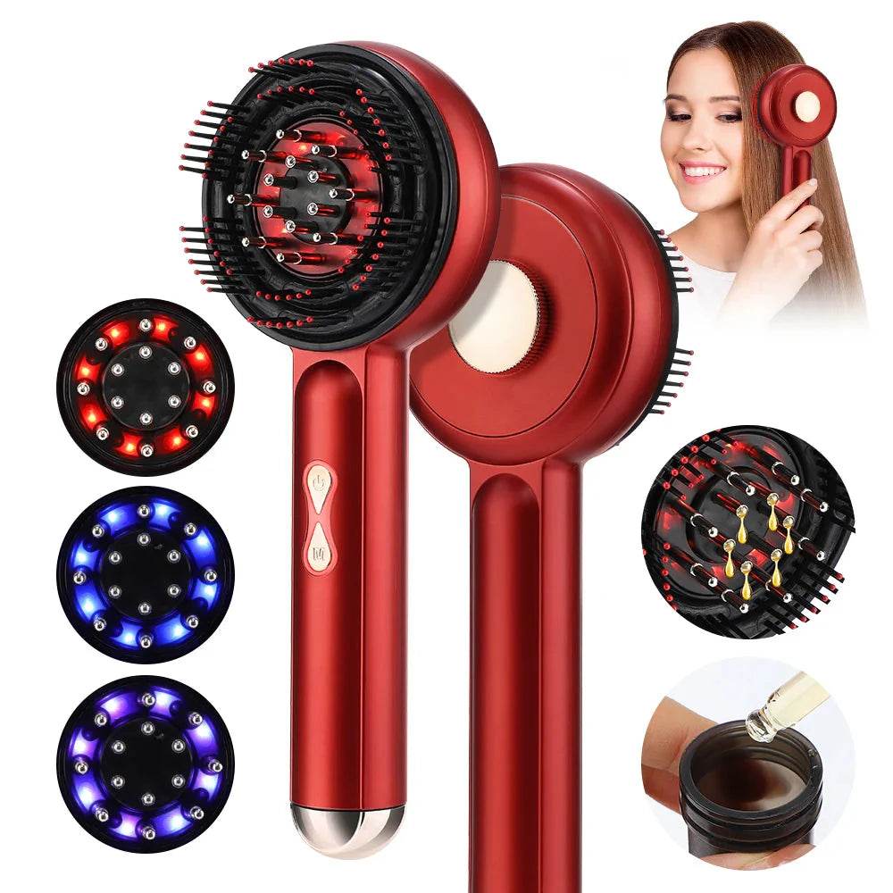 Electric Scalp Comb with 3-Color Light Therapy
