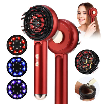 Electric Scalp Comb with 3-Color Light Therapy