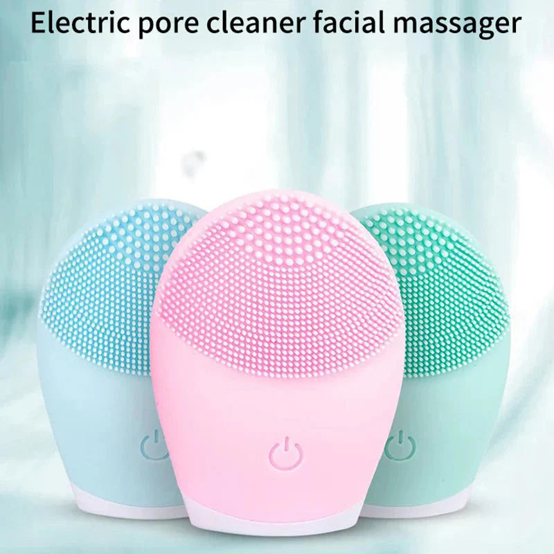 Electric Facial Cleanser – Waterproof Silicone Face Washer