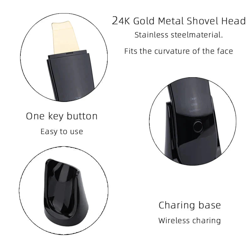 Ultrasonic Skin Scrubber Facial Cleaner