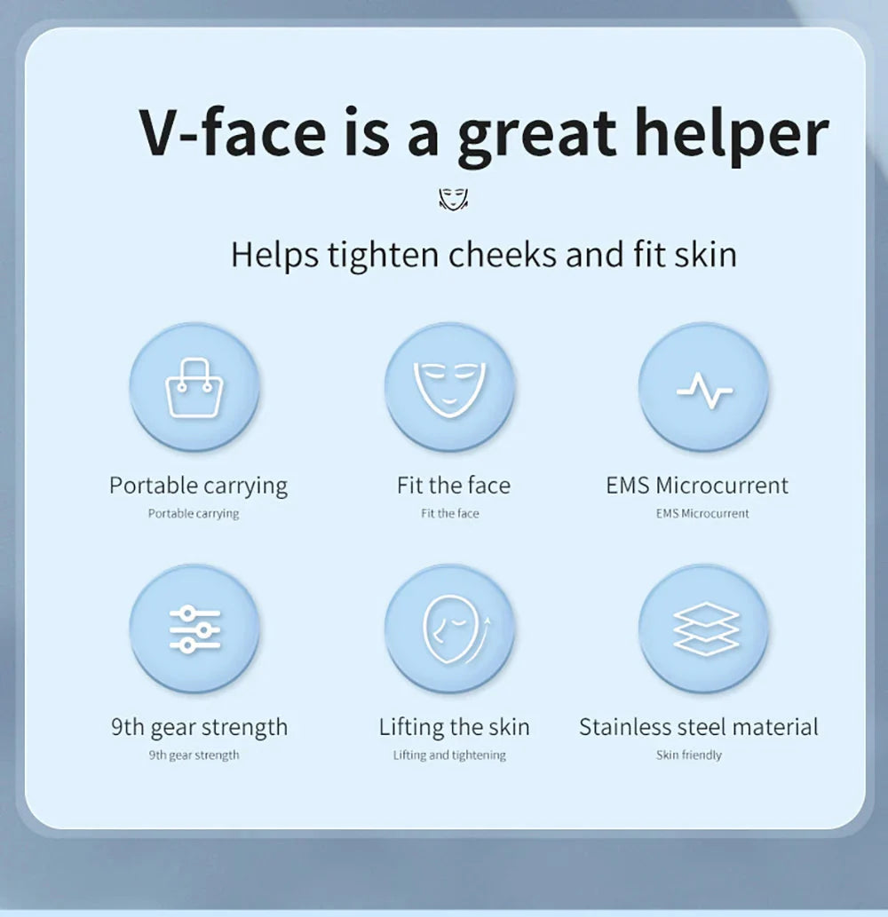 Microcurrent Face Lifting Device – EMS Anti-Wrinkle V-Line Sculptor