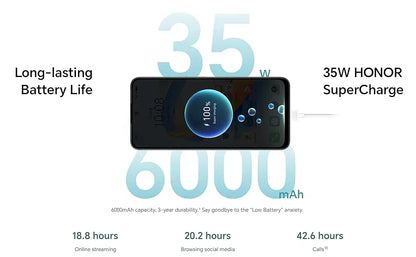 2024 HONOR X7b 5G Global Version Mediatek Dimensity 6020 6.8" 90Hz Refresh Rate Display 6000mAh Long Battery 108MP Triple Camera