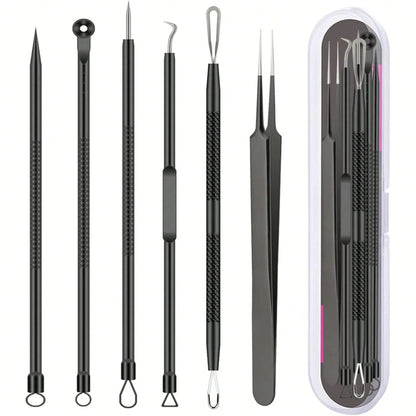6-Piece Stainless Steel Blackhead & Pimple Removal Kit