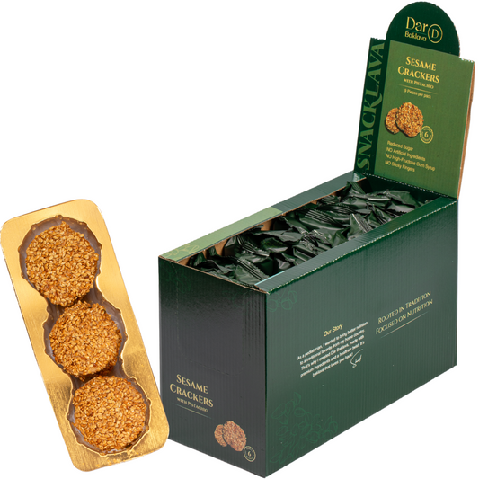 Sesame Crackers Pistachio - Snacklava® | 20 Packs