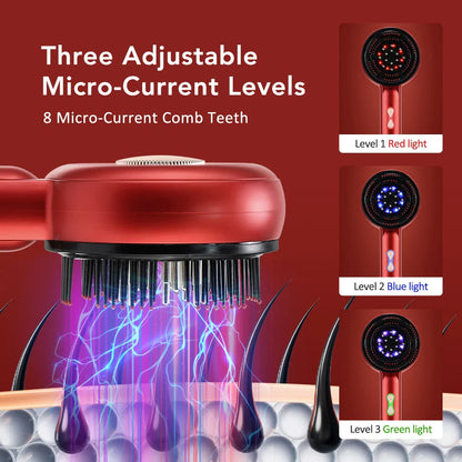 Electric Scalp Comb with 3-Color Light Therapy