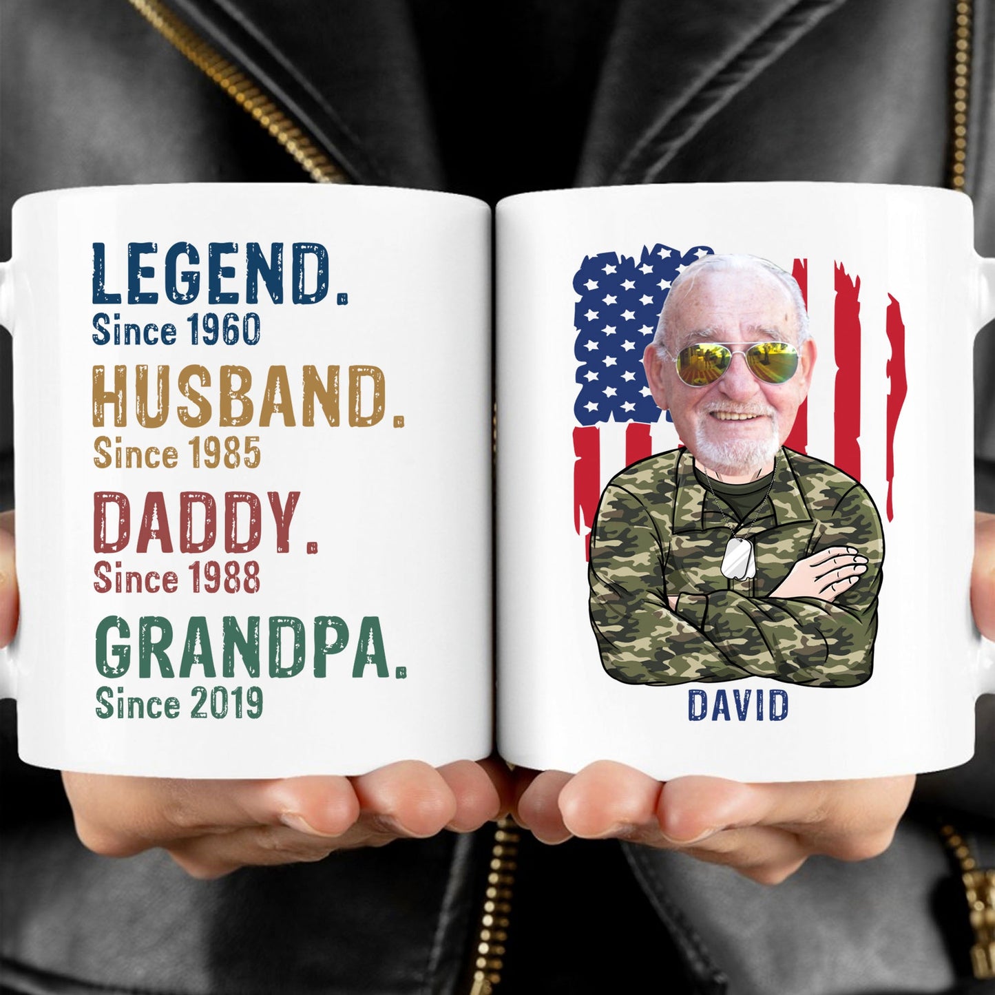 Legend Husband Daddy Grandpa Since Personalized Custom Photo Mug C605