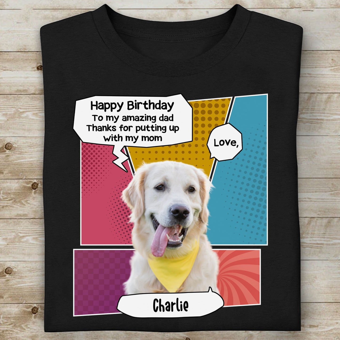 Amazing Dad Mom Personalized Custom Photo Dog Cat Dark Shirt C760