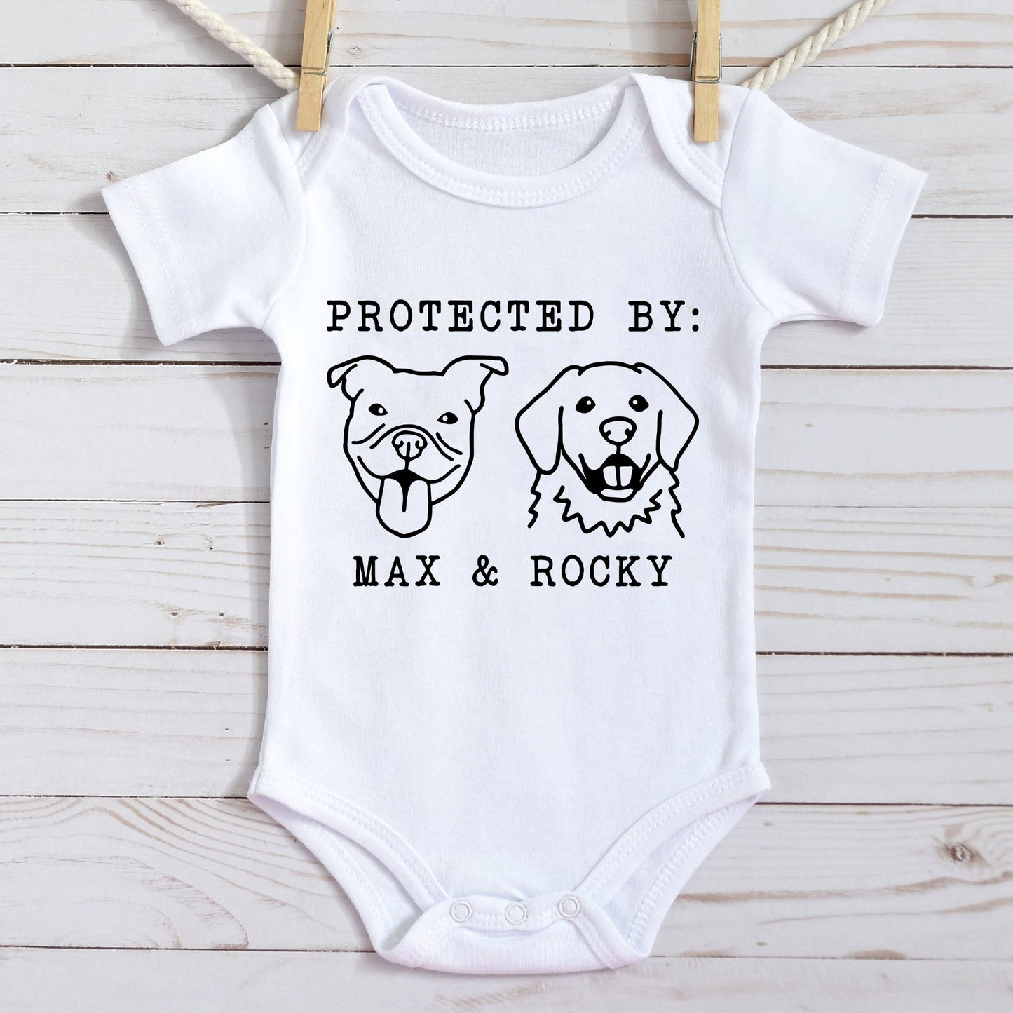 Protected By Dog Personalized Custom Photo Shirt For Kids C782