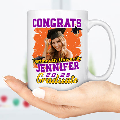 Live Preview Custom Graduation Mug - Graduation gift 2024, Senior 2024, Class of 2024 - Personalized Photo Graduation Mug C886