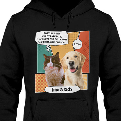 Roses Are Red Violets Are Blue Personalized Custom Photo Dog Cat Dark Shirt C766