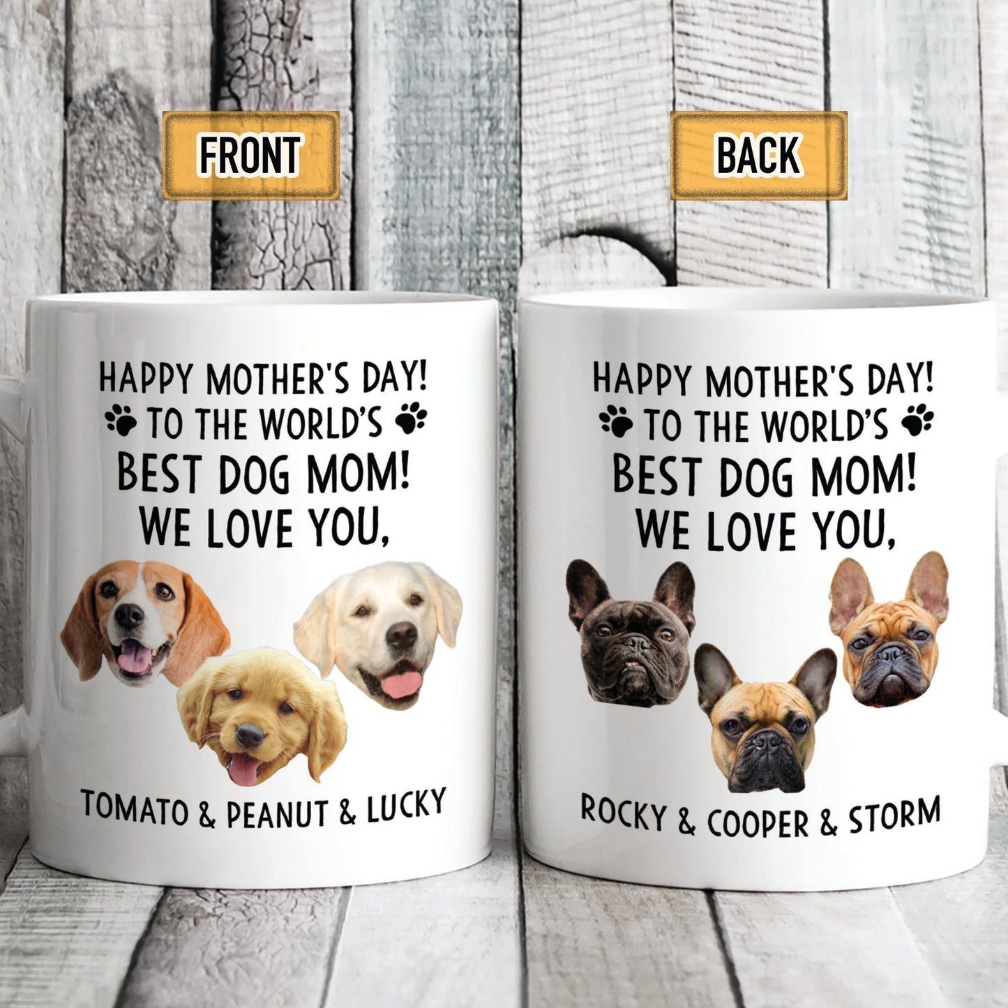 To The World Best Fur Dad Personalized Custom Photo Dog Cat Pet Mug C569