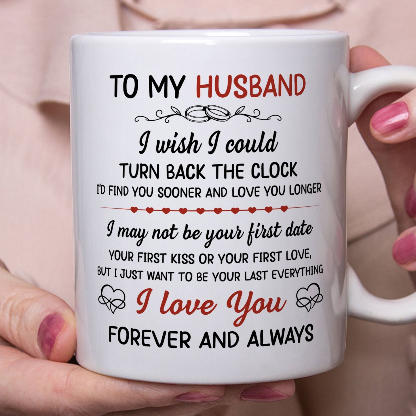I Wish I Could Turn Back The Clock - Personalized Custom Photo Couple Mug - Gift For Couple, Husband Wife, Anniversary, Engagement, Wedding, Valentines Day C881