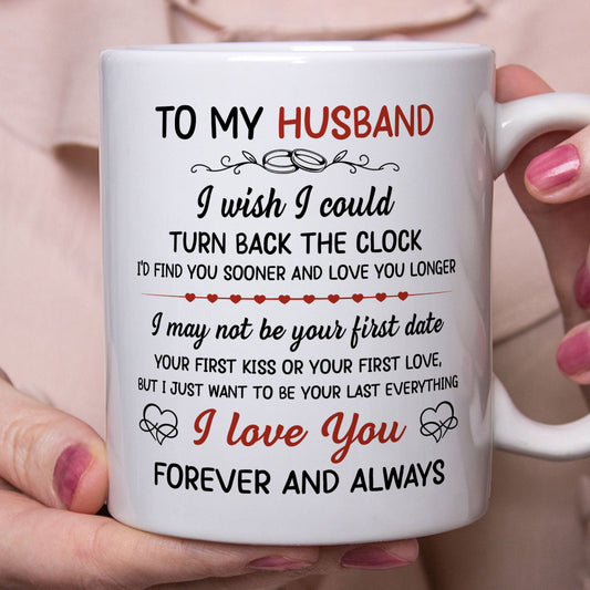 I Wish I Could Turn Back The Clock - Personalized Custom Photo Couple Mug - Gift For Couple, Husband Wife, Anniversary, Engagement, Wedding, Valentines Day C881