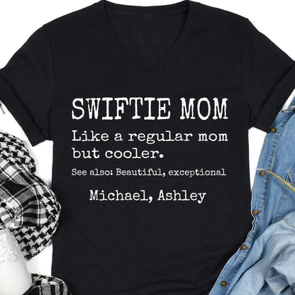 Swiftie Dad Mom Personalized Custom Dad Mom Funny Taylor Fan Shirt T810